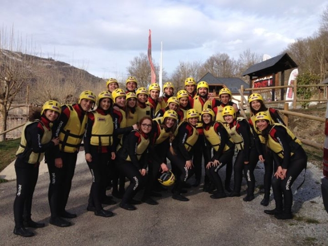Grupo antes de hacer la excursion en kayak